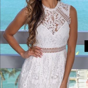 White lace dress